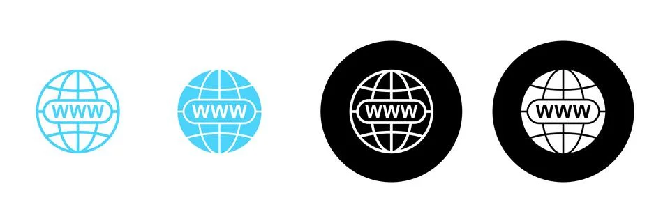 Web icon vector. go to web sign and symbol. web click icon. Global search ico Stock Illustration