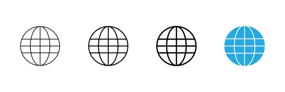 Web icon vector. go to web sign and symbol. web click icon. Global search ico Stock Illustration