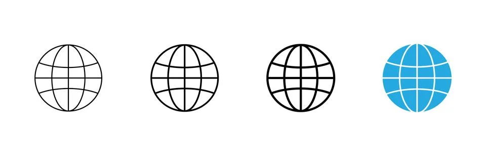 Web icon vector. go to web sign and symbol. web click icon. Global search ico Stock-Illustration