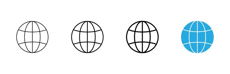 Web icon vector. go to web sign and symbol. web click icon. Global search ico Stock Illustration