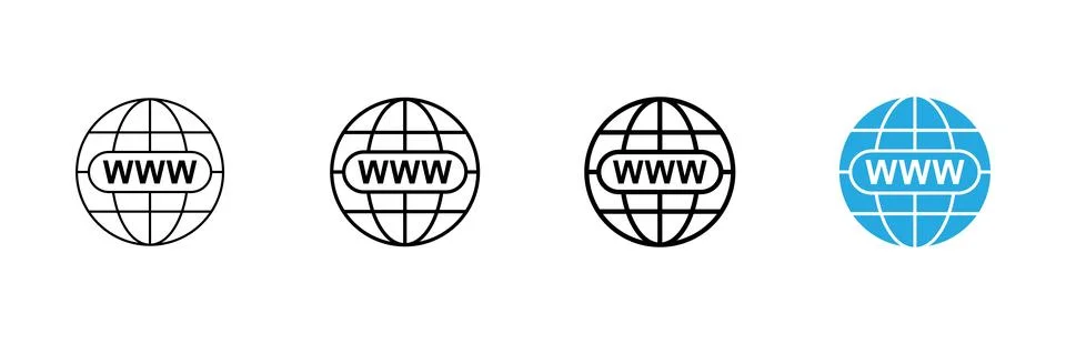 Web icon vector. go to web sign and symbol. web click icon. Global search ico Stock Illustration