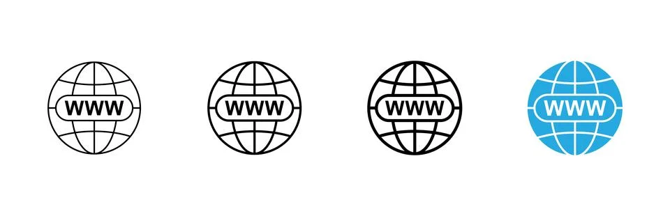 Web icon vector. go to web sign and symbol. web click icon. Global search ico Illustrazione stock
