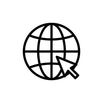 Web icon vector illustration. go to web sign and symbol. web click icon. Gl.. 库存插图