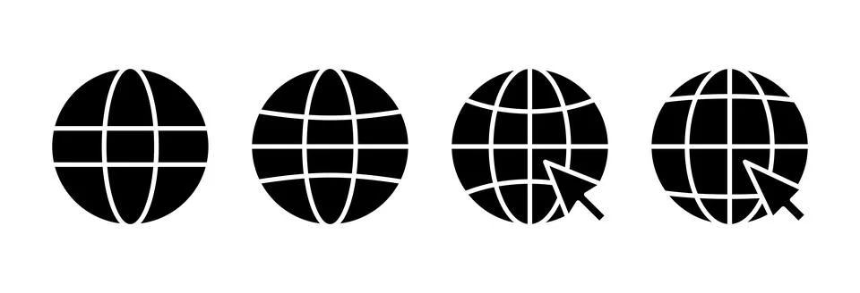 Web icon vector illustration. go to web sign and symbol. web click icon. Gl.. Illustrazione stock