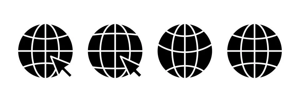 Web icon vector illustration. go to web sign and symbol. web click icon. Gl.. Illustrazione stock