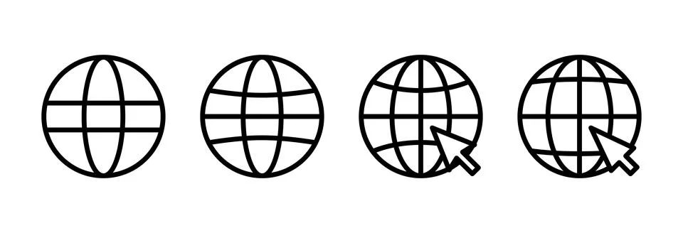 Web icon vector illustration. go to web sign and symbol. web click icon. Gl.. Illustrazione stock