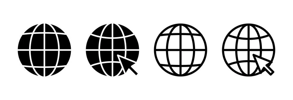 Web icon vector illustration. go to web sign and symbol. web click icon. Gl.. Illustrazione stock