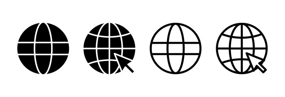 Web icon vector illustration. go to web sign and symbol. web click icon. Gl.. 스톡 일러스트