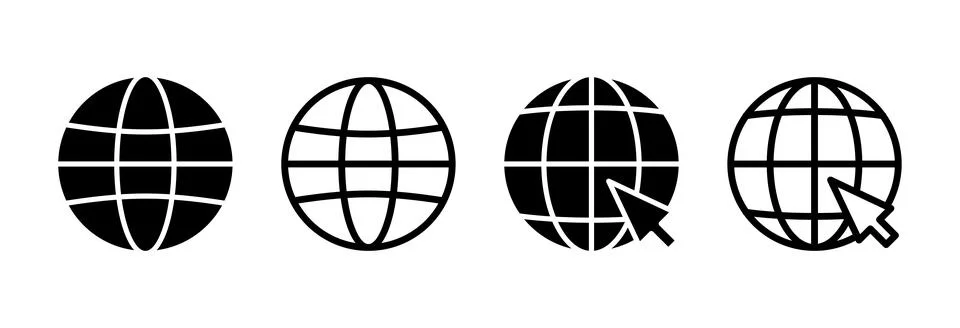 Web icon vector illustration. go to web sign and symbol. web click icon. Gl.. Stock Illustration