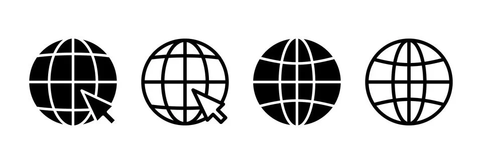 Web icon vector illustration. go to web sign and symbol. web click icon. Gl.. Stockillustratie