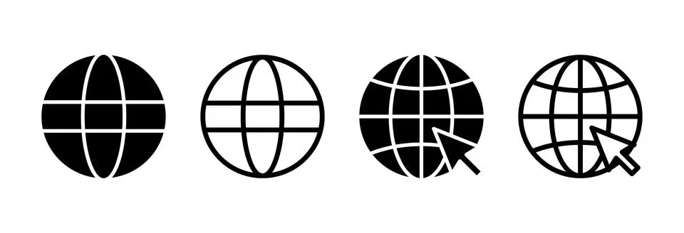 Web icon vector illustration. go to web sign and symbol. web click icon. Gl.. Illustrazione stock