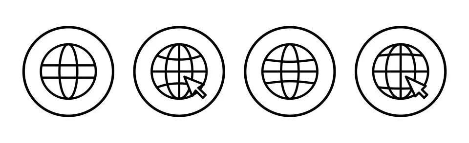 Web icon vector illustration. go to web sign and symbol. web click icon. Gl.. Illustrazione stock
