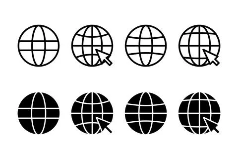 Web icon vector illustration. go to web sign and symbol. web click icon. Gl.. 스톡 일러스트