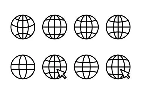 Web icon vector illustration. go to web sign and symbol. web click icon. Gl.. Stock Illustration