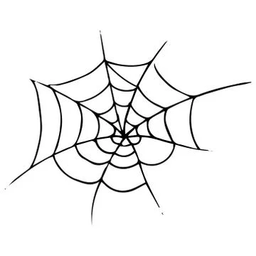 Web icon. Vector illustration of a spider web. Net, web spider hand drawn. Illustrazione stock