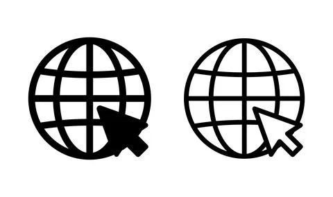 Web icon vector. Web icon page symbol for your web design. Internet world v.. Stock Illustration