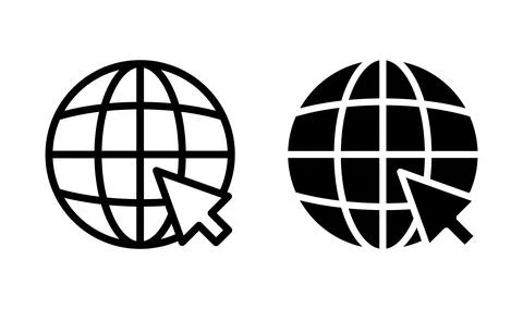 Web icon vector. Web icon page symbol for your web design. Internet world v.. Stock Illustration