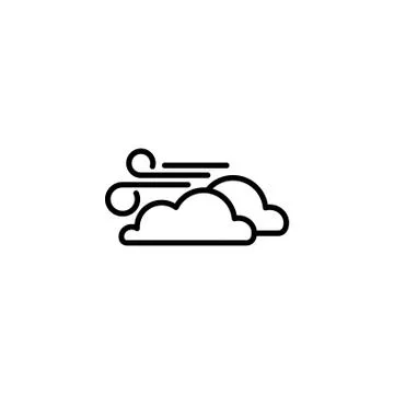 Web icon. Wind and clouds, Windy weather Stock Illustration