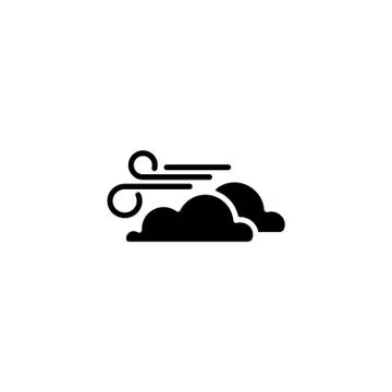 Web icon. Wind and clouds, Windy weather Stock Illustration