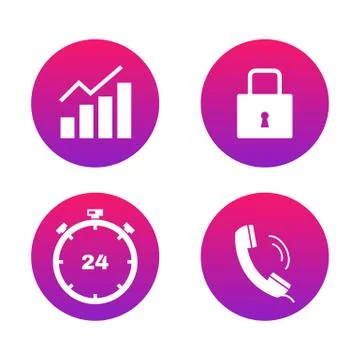 Web icons advatage set Stock Illustration