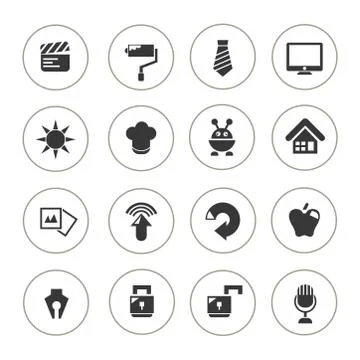 Web icons Illustrazione stock