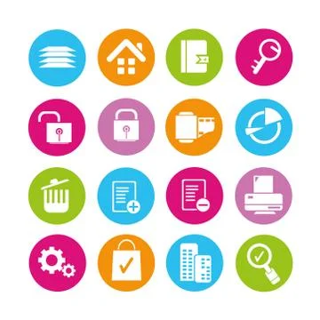 Web icons Illustrazione stock