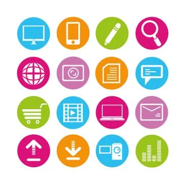 Web icons Illustrazione stock