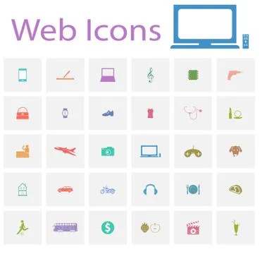 Web icons Stock Illustration