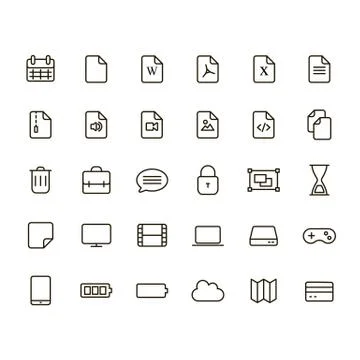 Web icons illustration Stock Illustration