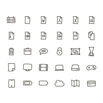 Web icons illustration Stock Illustration