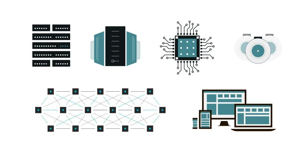 Web icons, illustration, vector Stock Illustration