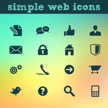 Web icons: internet vector set on blured background, each icon in separately  イラスト素材