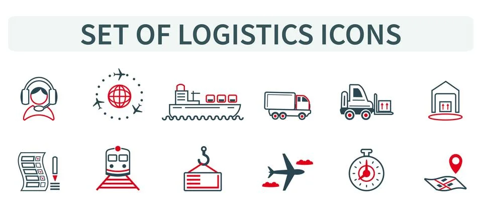 Web icons. logistics Stock Illustration