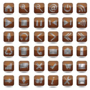 Web icons set Stock Illustration