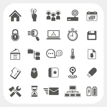 Web icons set Stock Illustration