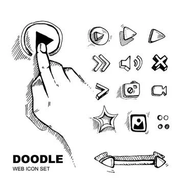 Web icons set Stock Illustration