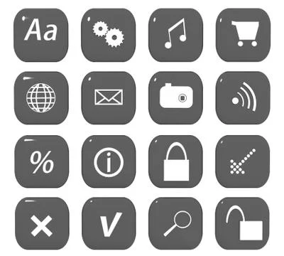 Web icons set Stock Illustration