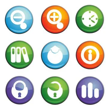 Web icons set Stock Illustration