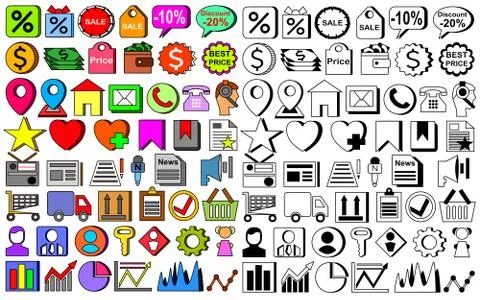 Web Icons Set Stock Illustration