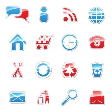 Web icons set Stock Illustration