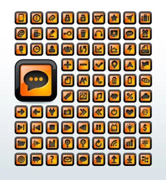Web icons set illustration Stockillustratie