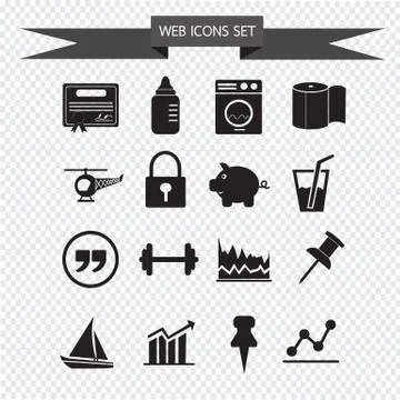 Web icons Set illustration Stock Illustration