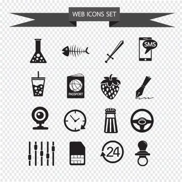 Web icons Set illustration Stock Illustration