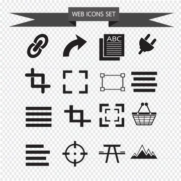 Web icons Set illustration Stock Illustration