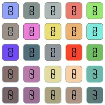 Web icons set vector - flat internet buttons with link Stock Illustration