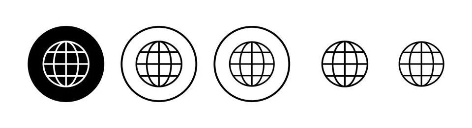 Web icons set. Website vector icon. Internet world vector Stock Illustration