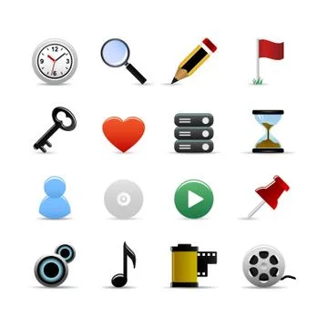 Web Icons Vector Stock-Illustration