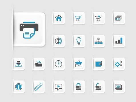 Web icons vector set Stock Illustration
