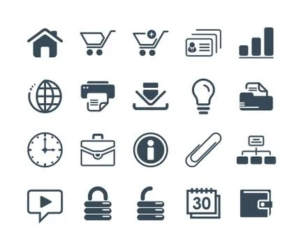 Web icons vector set Stock Illustration