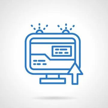 Web information blue simple line vector icon Stockillustratie